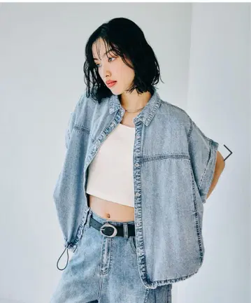 렙심 데님 셔츠 베스트