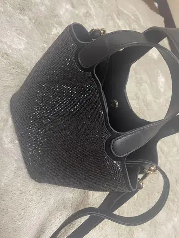 블랙 비쥬 반짝이 숄더백 핸드백