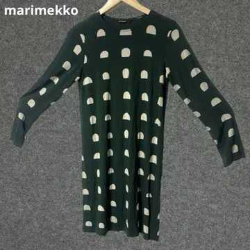 marimekko 텍스타일 저지 원피스 그린