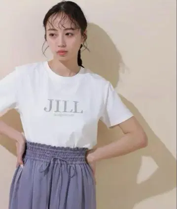 JILL by JILLSTUART 오가닉 자수 로고 T셔츠 퍼플