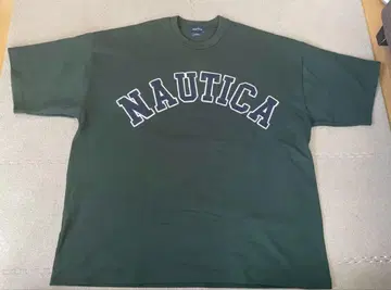 NAUTICA 헤비 웨이트 T셔츠 다크 그린