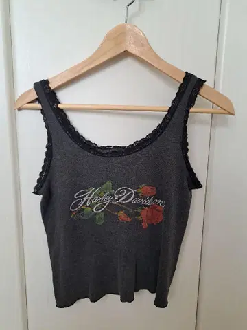 Harley Davidson 탱크탑 90년대 그레이(블랙) 리메이크