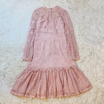 타다시 쇼지 TADASHI SHOJI 전체 레이스 드레스 원피스 핑크