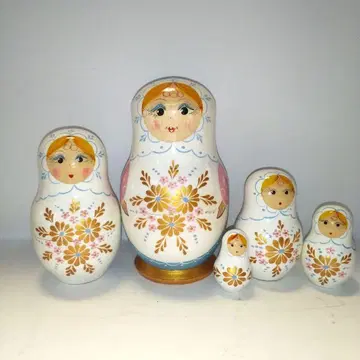 마트료시카 흰색 5개 세트