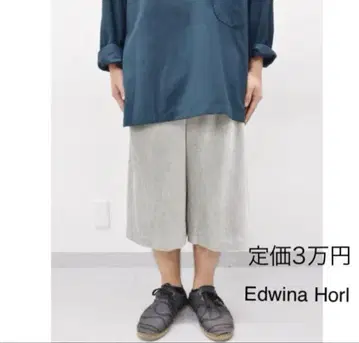 Edwina Horl 와이드 하프 팬츠 오리지널 타월 그레이 파일