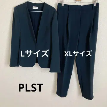 [새상품급] PLST 셋업 노카라 네이비 L.XL 세탁 가능