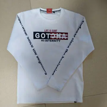 GOTCHA 화이트 롱 슬리브 티셔츠