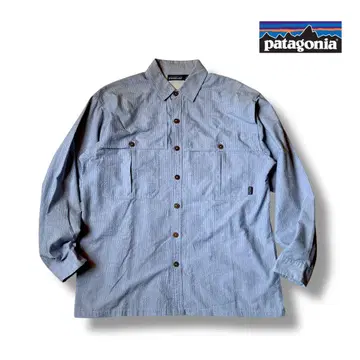 Patagonia 2003년 L/S 트로피컬 랏츠 셔츠 M 블루