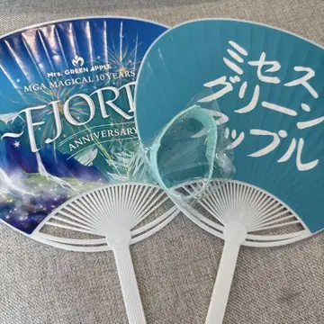 새상품 FJORD 미세스 그린 애플 피요르드 러버 밴드 부채
