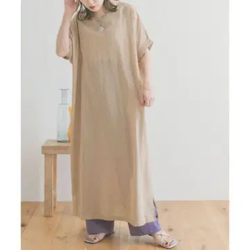 미사용 새상품 URBAN RESEARCH 린넨 믹스 맥시 원피스