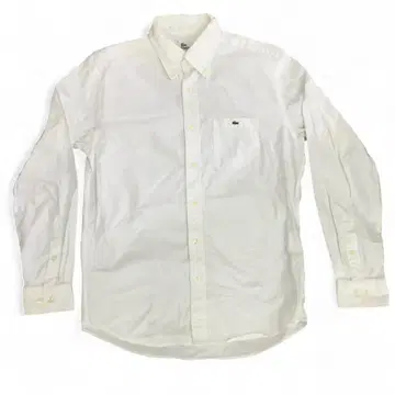 LACOSTE 라코스테 긴팔 셔츠 화이트 와니 로고 코튼 100%