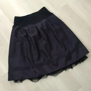 [새상품급] 플레어 스커트 블랙 프릴 페티코트 포함