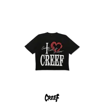 CREEF 큐빅 크롭 T셔츠