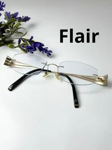 Flair 골드 하프림 안경