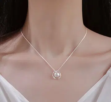 실버 펄 목걸이
