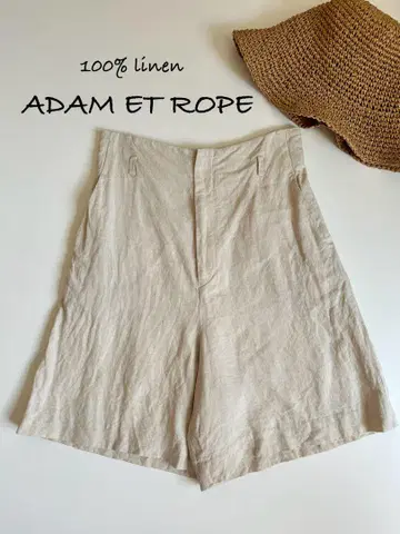 ADAM ET ROPE 100% 린넨 숏팬츠