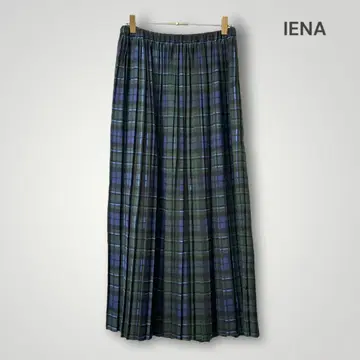 [IENA] 체크 플리츠 롱 스커트 일본제 M 깔끔 캐주얼