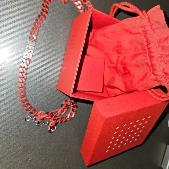 DIESEL | 디젤 Diesel D Logo Necklace on Bunjang Global Site.