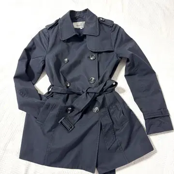 Viaggio Blu 미들 기장 트렌치코트 XS 벨트 부착 네이비 0