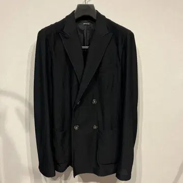 GiorgioArmani 메쉬 더블 자켓 다크 네이비 50