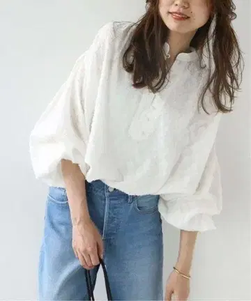 저널 스탠다드 리룸 블라우스 자카드 레이스