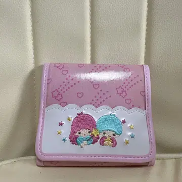 키키라라 자수 핑크 지갑