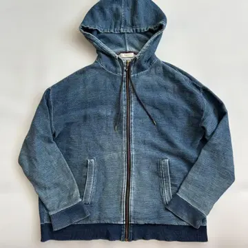 Paul Smith 풀 집업 후드티 후드 데님풍 파랑 남성용 XL
