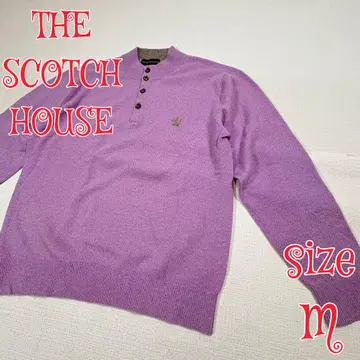 THE SCOTCH HOUSE 울 캐시미어 스웨터 퍼플 M