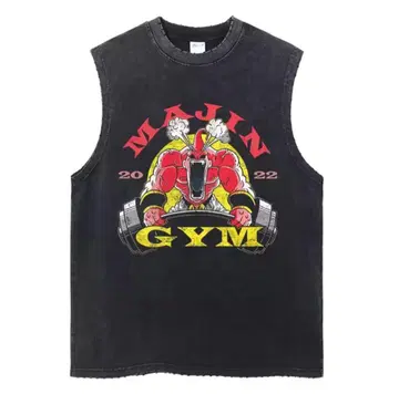 마인 부우 빈티지풍 MAJIN GYM 탱크탑 XXL 사이즈 블랙