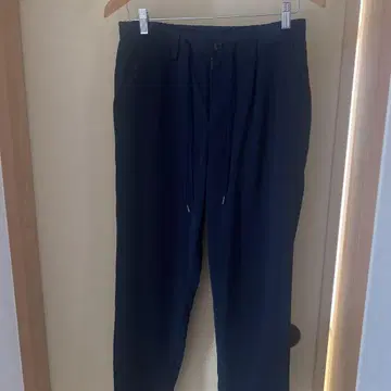 네이비 와이드 팬츠 이지 팬츠