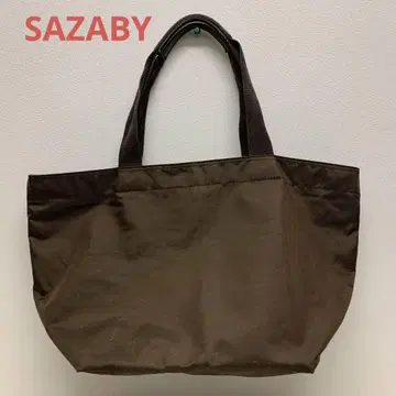 사자비 SAZABY 보트형 토트백 브라운