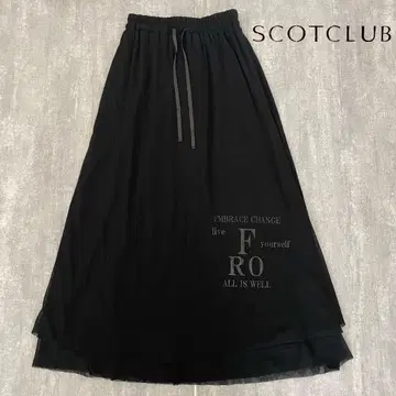 SCOT CLUB 튤 롱 플레어 스커트