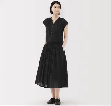 무인양품 강연 보일 개더 스커트