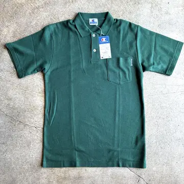 90s Champion 피케 셔츠 L 택 포함 데드스탁 포켓