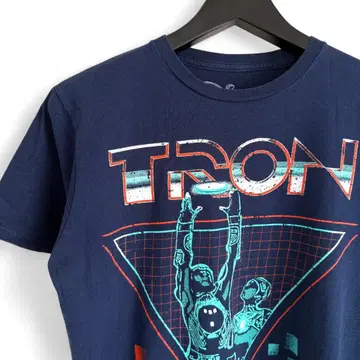 Disney TRON 디즈니 영화 티셔츠 M 네이비 A58