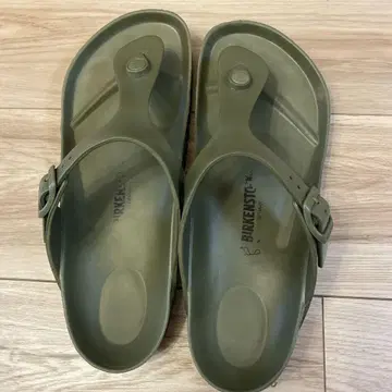 BIRKENSTOCK 올리브 플립플랍 eva 사이즈 40 또는 41