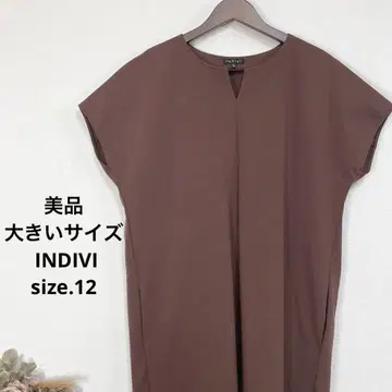 새상품급 빅 사이즈 INDIVI 심플 원피스