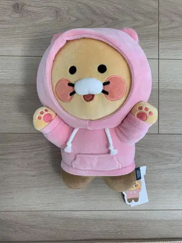 (새상품) 한국 카카오프렌즈 춘식이 핑크 후드티 봉제 인형