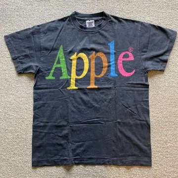 Apple 컬러풀 로고 빈티지 티셔츠