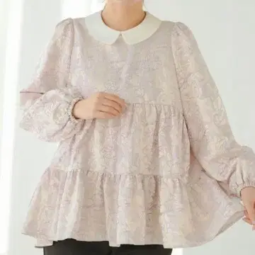 fitmore 핏모아 스프링 자카드 티어드 상의
