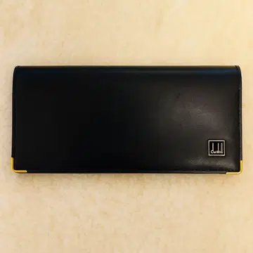 dunhill 던힐 장지갑 블랙 골드 금장 장식