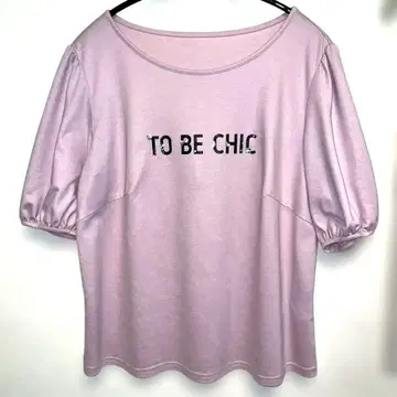이번 시즌 상품 TO BE CHIC 퍼프 슬리브 티셔츠 핑크