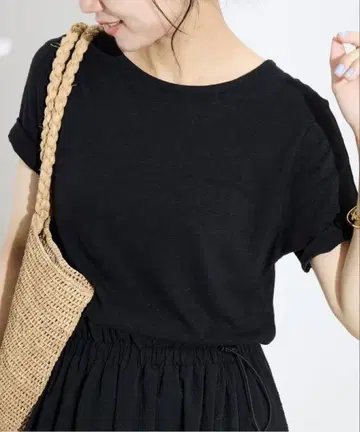 SLOBE IENA 린넨 혼방 저지 컴팩트 TEE