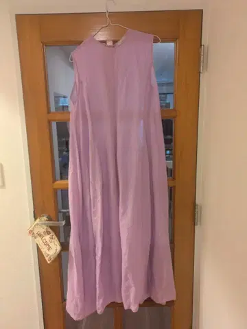 IENA 연보라 슬리브리스 롱 원피스