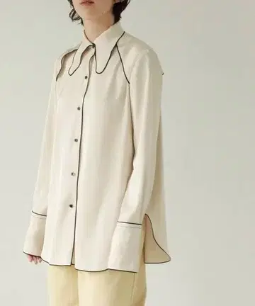 투데이풀 TODAYFUL 멜로우 스티치 셔츠 긴팔 셔츠 아이보리