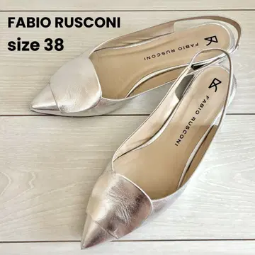 FABIO RUSCONI 실버 백 스트랩 펌프스 38