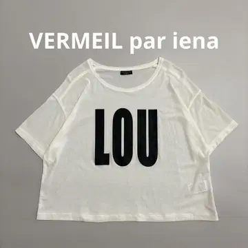 VERMEIL par iena 코튼 시어 저지 로고 티셔츠 24SS