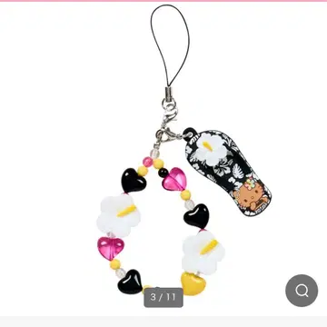 토코나츠 바케이션 디자인 시리즈 헬로키티 스트랩 블랙