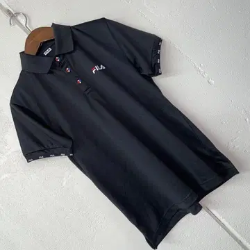 FILA 흡한속건 UV컷 반팔 피케 셔츠 블랙
