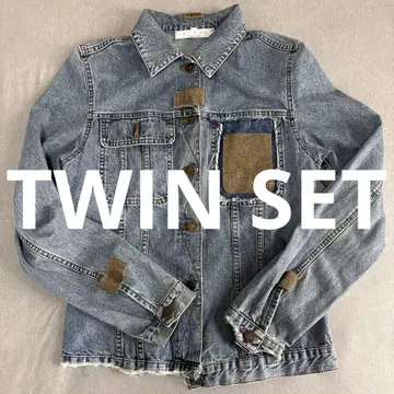 TWIN SET 라이트 블루 데님 자켓
